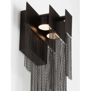 Kinkiet metalowy designerski Vaira LED 3000K czarny mat