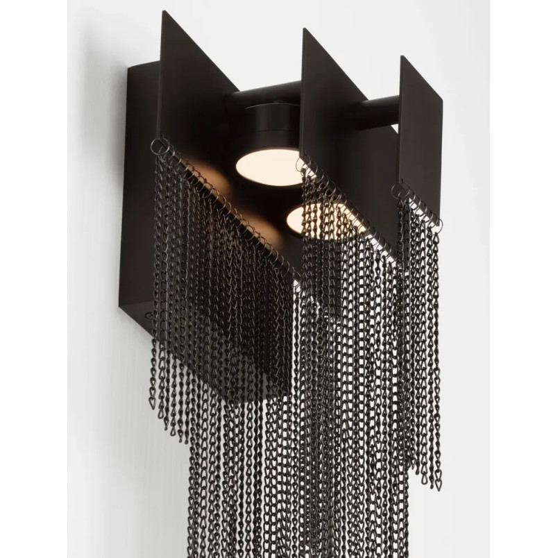 Kinkiet metalowy designerski Vaira LED 3000K czarny mat
