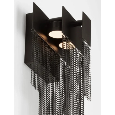 Kinkiet metalowy designerski Vaira LED 3000K czarny mat