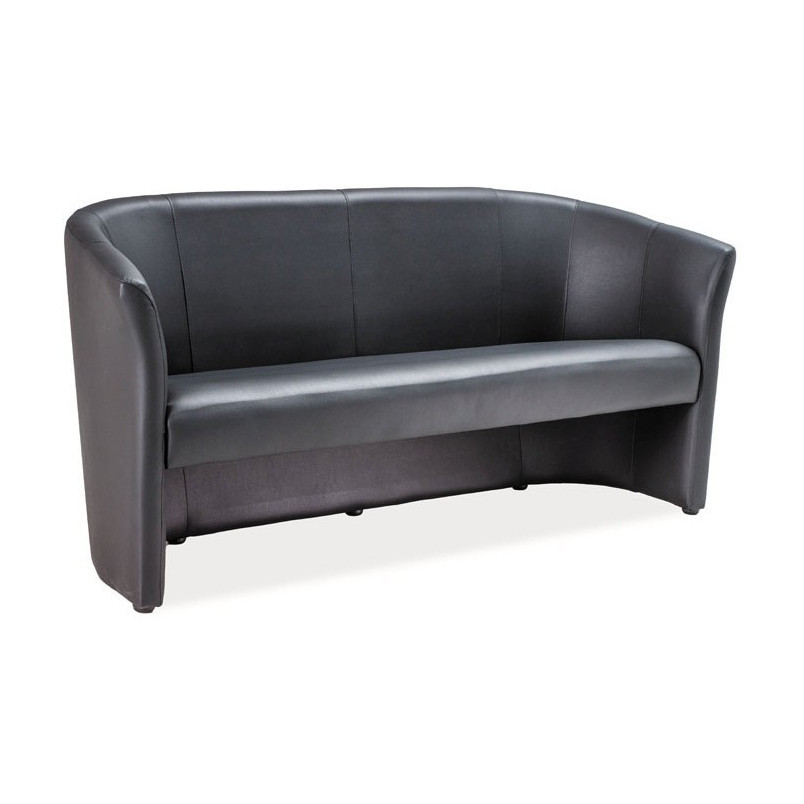 Sofa 3-osobowa z ekoskóry czarna Signal TM-3 | Komfort i styl