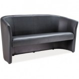 Sofa 3-osobowa z ekoskóry czarna Signal TM-3 | Komfort i styl