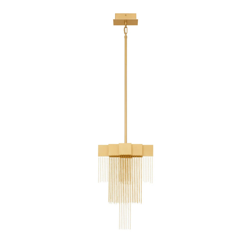 Żyrandol metalowy designerski Vaira LED 3000K 31cm złoty mosiądz