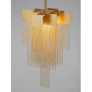 Żyrandol metalowy designerski Vaira LED 3000K 31cm złoty mosiądz
