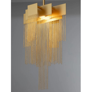 Żyrandol metalowy designerski Vaira LED 3000K 31cm złoty mosiądz