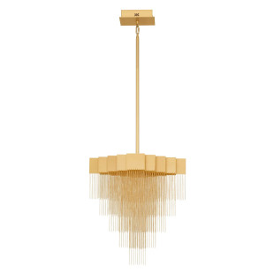 Żyrandol metalowy designerski Vaira LED 3000K 49cm złoty mosiądz
