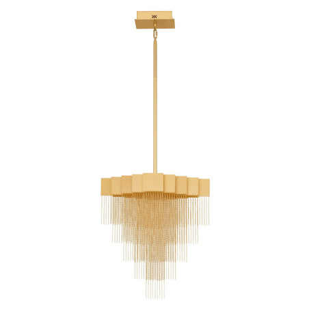 Żyrandol metalowy designerski Vaira LED 3000K 49cm złoty mosiądz