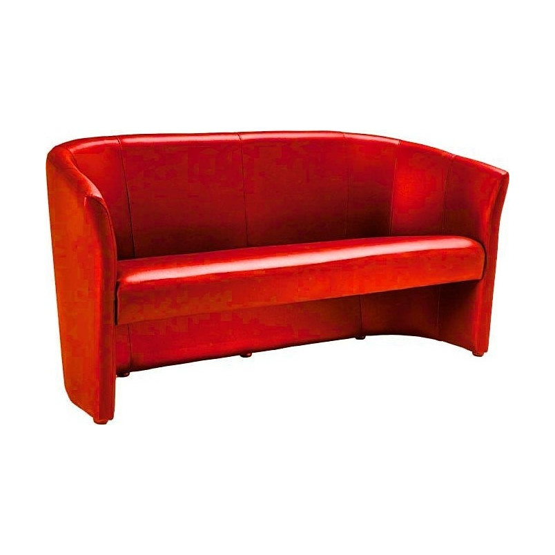 Sofa 3-osobowa czerwona Signal TM-3 | Eko Skóra