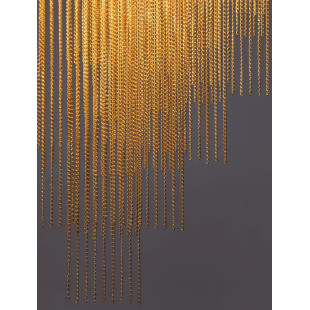 Żyrandol metalowy designerski Vaira LED 3000K 49cm złoty mosiądz