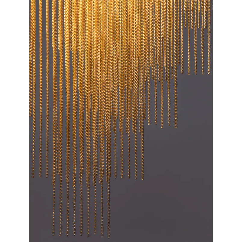 Żyrandol metalowy designerski Vaira LED 3000K 49cm złoty mosiądz