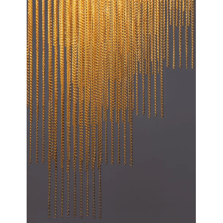 Żyrandol metalowy designerski Vaira LED 3000K 49cm złoty mosiądz