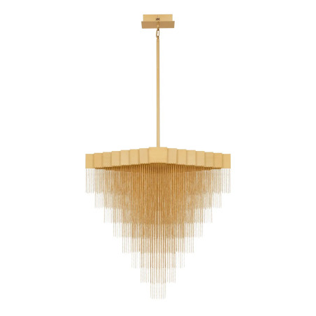 Żyrandol metalowy designerski Vaira LED 3000K 79cm złoty mosiądz