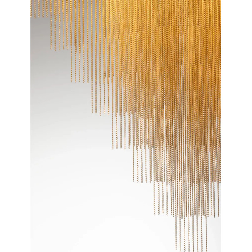 Żyrandol metalowy designerski Vaira LED 3000K 79cm złoty mosiądz