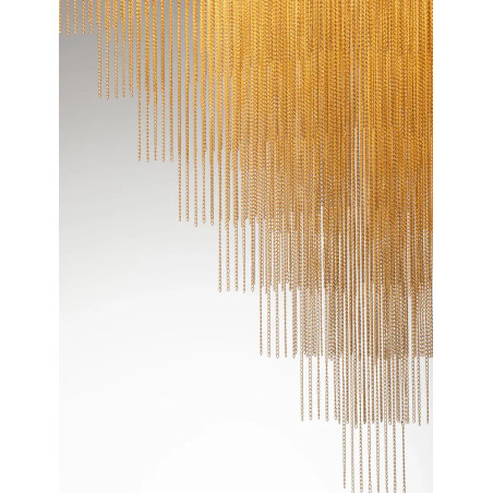 Żyrandol metalowy designerski Vaira LED 3000K 79cm złoty mosiądz