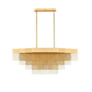 Żyrandol metalowy designerski Vaira LED 3000K 120cm złoty mosiądz
