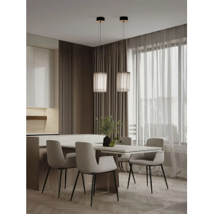 Lampa wisząca szklana hampton Sool LED 3000K 22cm antyczny mosiądz / przeźroczysty