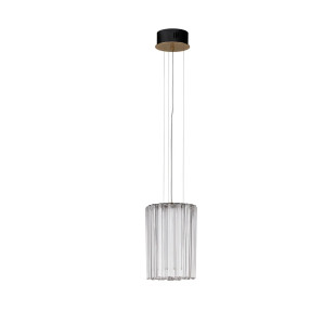 Lampa wisząca szklana hampton Sool LED 3000K 22cm antyczny mosiądz / przeźroczysty
