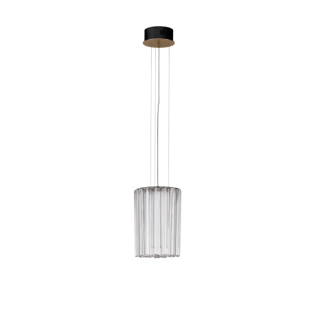 Lampa wisząca szklana hampton Sool LED 3000K 22cm antyczny mosiądz / przeźroczysty