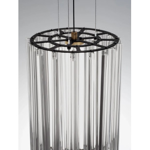 Lampa wisząca szklana hampton Sool LED 3000K 22cm antyczny mosiądz / przeźroczysty