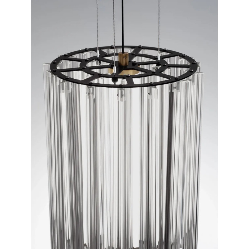Lampa wisząca szklana hampton Sool LED 3000K 22cm antyczny mosiądz / przeźroczysty