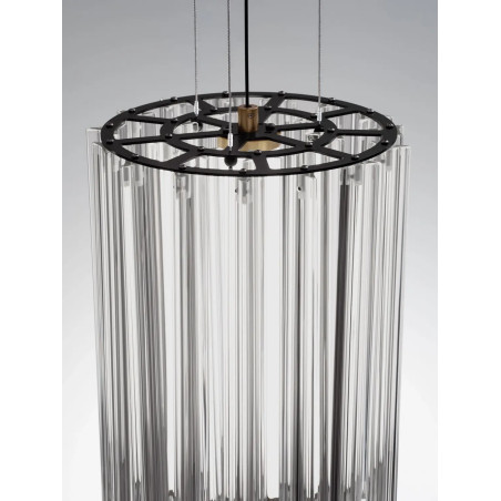 Lampa wisząca szklana hampton Sool LED 3000K 22cm antyczny mosiądz / przeźroczysty