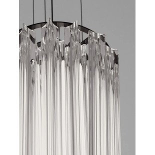 Lampa wisząca szklana hampton Sool LED 3000K 22cm antyczny mosiądz / przeźroczysty