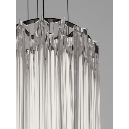 Lampa wisząca szklana hampton Sool LED 3000K 22cm antyczny mosiądz / przeźroczysty