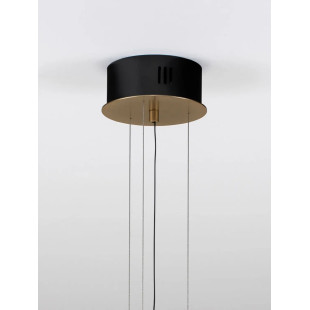 Lampa wisząca szklana hampton Sool LED 3000K 22cm antyczny mosiądz / przeźroczysty