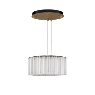 Lampa wisząca szklana hampton Sool LED 3000K 68cm antyczny mosiądz / przeźroczysty