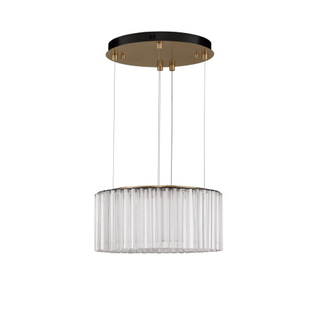 Lampa wisząca szklana hampton Sool LED 3000K 68cm antyczny mosiądz / przeźroczysty