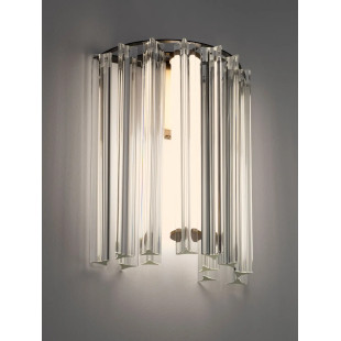 Kinkiet szklany hampton Sool LED 3000K antyczny mosiądz / przeźroczysty
