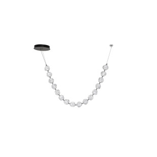 Lampa wisząca nowoczesna ściemniana Sophix LED 3000K 210cm przeźroczysty / czarny / chrom