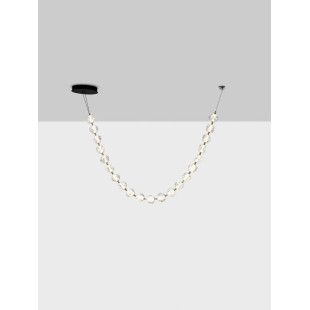 Lampa wisząca nowoczesna ściemniana Sophix LED 3000K 280cm przeźroczysty / czarny / chrom
