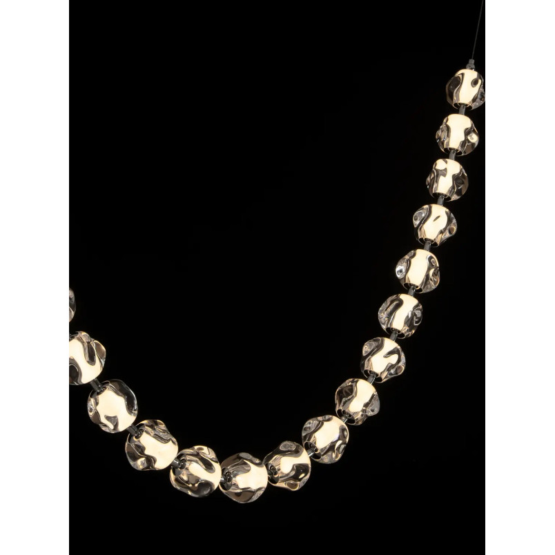 Lampa wisząca nowoczesna ściemniana Sophix LED 3000K 280cm przeźroczysty / czarny / chrom