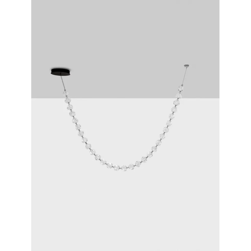Lampa wisząca nowoczesna ściemniana Sophix LED 3000K 385cm przeźroczysty / czarny / chrom