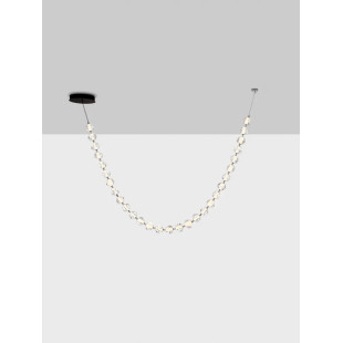 Lampa wisząca nowoczesna ściemniana Sophix LED 3000K 385cm przeźroczysty / czarny / chrom