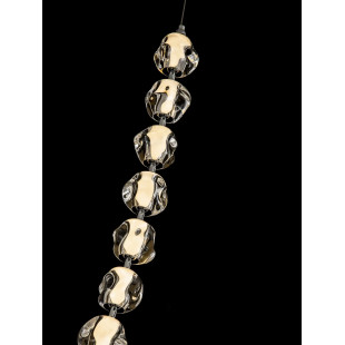 Lampa wisząca nowoczesna ściemniana Sophix LED 3000K 385cm przeźroczysty / czarny / chrom