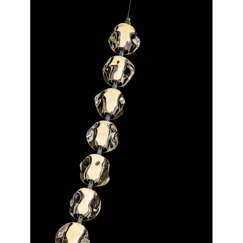 Lampa wisząca nowoczesna ściemniana Sophix LED 3000K 385cm przeźroczysty / czarny / chrom