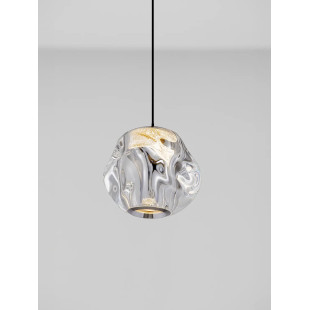 Lampa wisząca nowoczesna ściemniana Sophix LED 3000K 10cm przeźroczysty / czarny / chrom