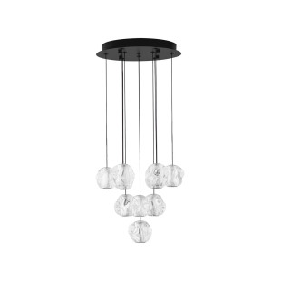 Lampa wisząca nowoczesna ściemniana Sophix X LED 3000K 40cm przeźroczysty / czarny / chrom