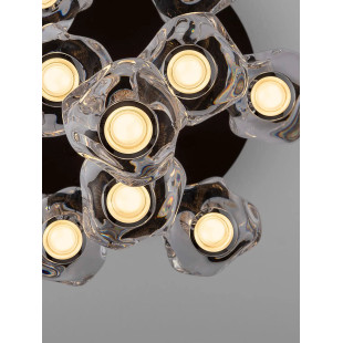 Lampa wisząca nowoczesna ściemniana Sophix X LED 3000K 40cm przeźroczysty / czarny / chrom