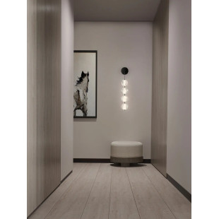 Kinkiet wiszący nowoczesny Sophix LED 3000K przeźroczysty / czarny / chrom