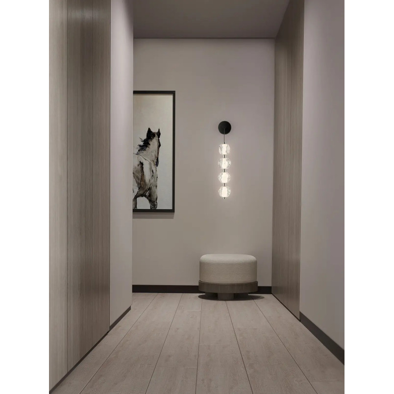 Kinkiet wiszący nowoczesny Sophix LED 3000K przeźroczysty / czarny / chrom
