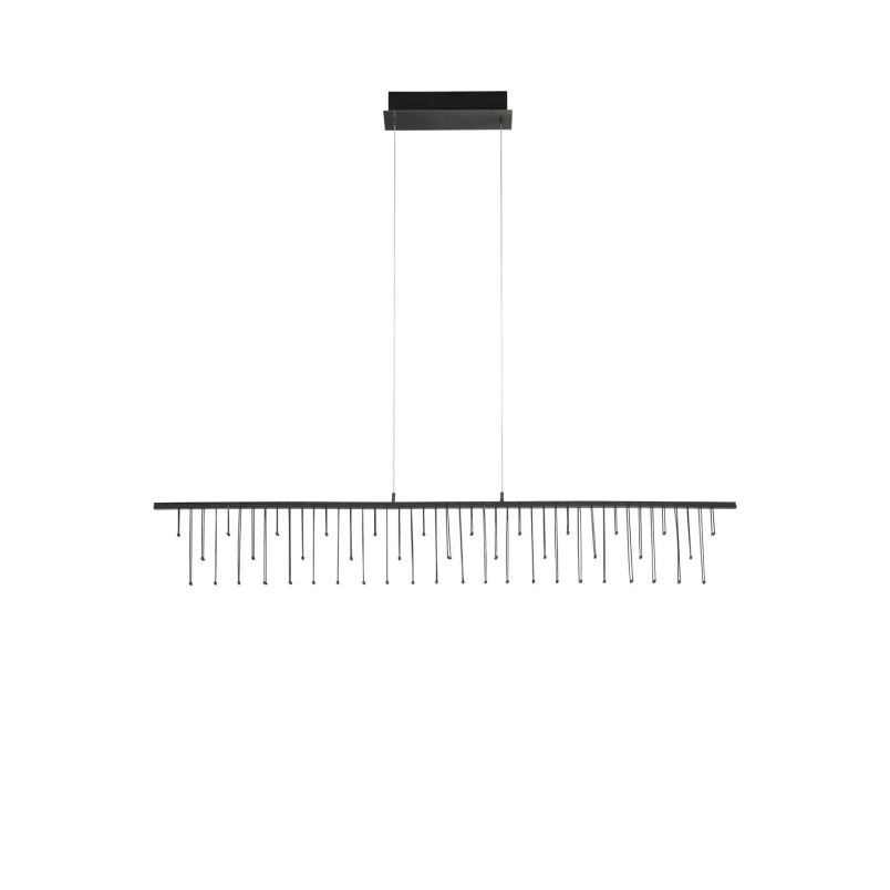 Lampa wisząca podłużna designerska Mars LED 3000K 120cm czarny chrom