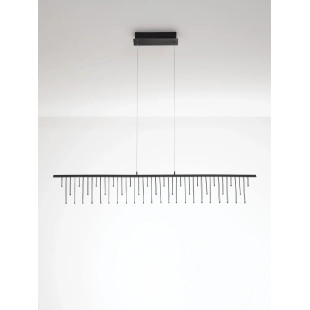 Lampa wisząca podłużna designerska Mars LED 3000K 120cm czarny chrom