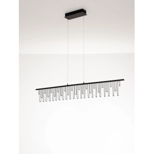 Lampa wisząca podłużna designerska Mars LED 3000K 120cm czarny chrom
