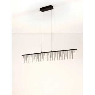 Lampa wisząca podłużna designerska Mars LED 3000K 120cm czarny chrom