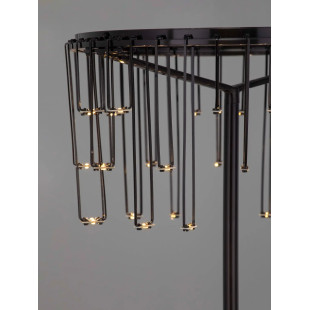 Lampa stołowa metalowa designerska Mars LED 3000K czarny chrom