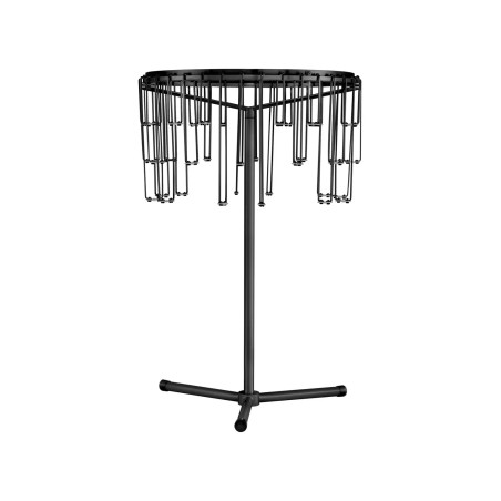 Lampa stołowa metalowa designerska Mars LED 3000K czarny chrom