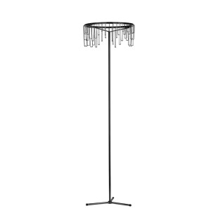 Lampa podłogowa metalowa designerska Mars LED 3000K 140cm czarny chrom