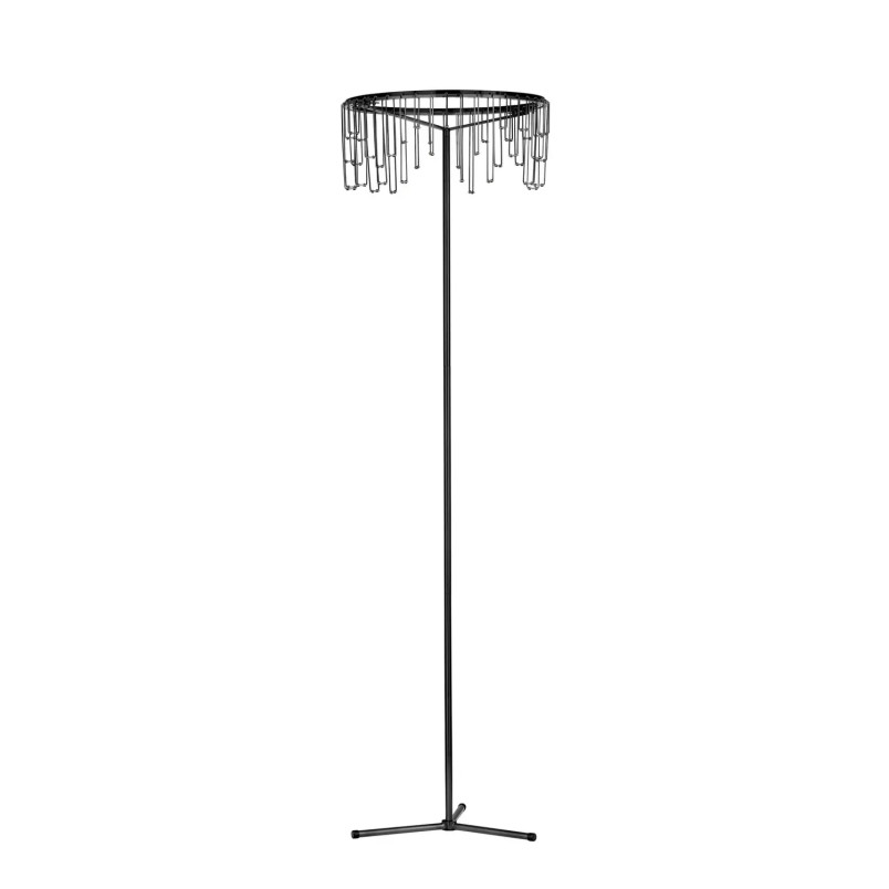 Lampa podłogowa metalowa designerska Mars LED 3000K 140cm czarny chrom